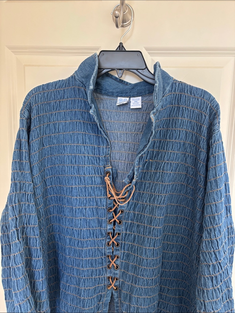 Vintage Denim Top Plus size Hippie